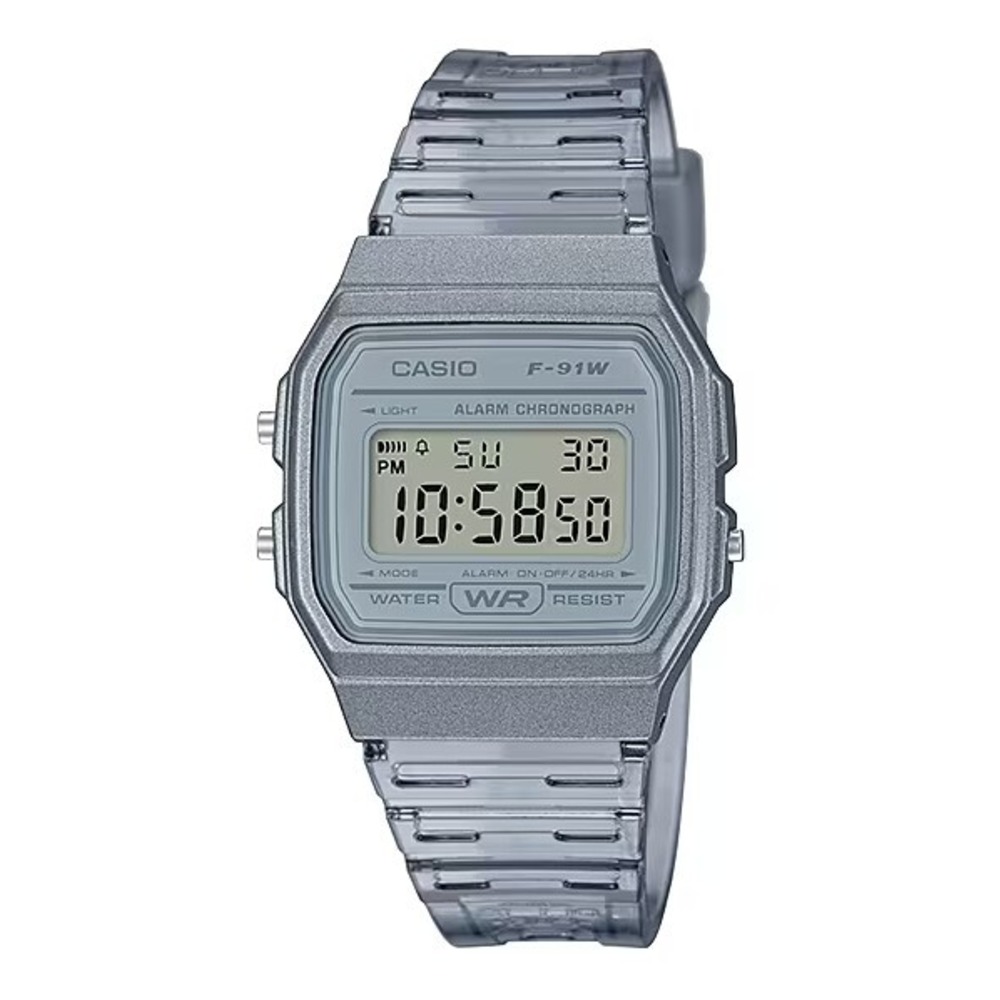 Casio F-91WS-8D Pop Digital Resin Transparent Belt Watch